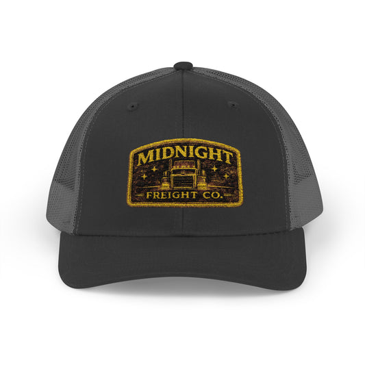 Midnight Freight Co. Trucker Cap — Vintage Patch Mesh Snapback Hat