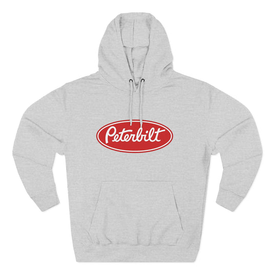 Peterbilt Red Truck Hoodie - Logo Fleece Pullover for Truckers & Fans