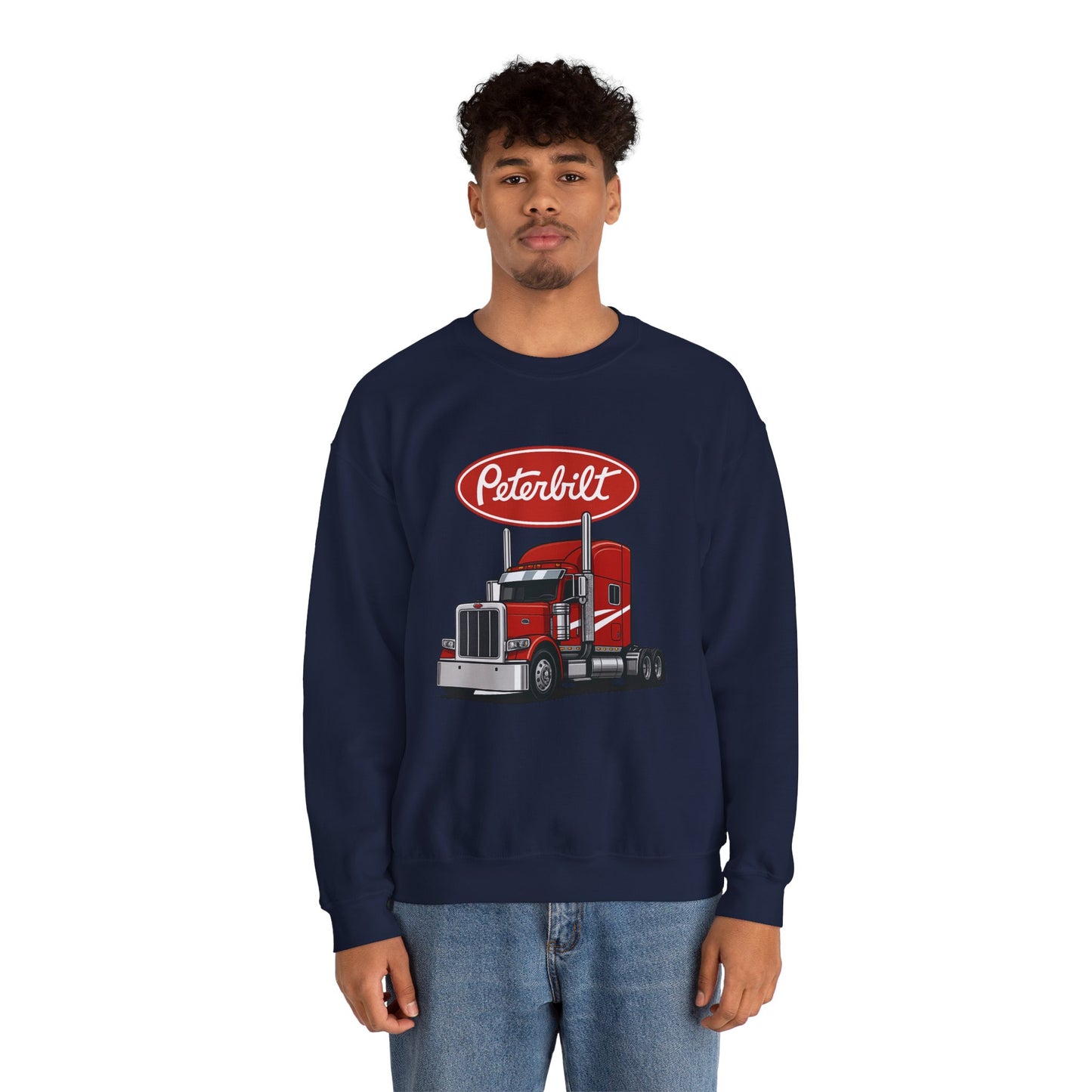 Peterbilt Red Semi Truck Crewneck Sweatshirt