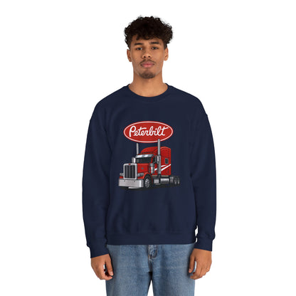 Peterbilt Red Semi Truck Crewneck Sweatshirt