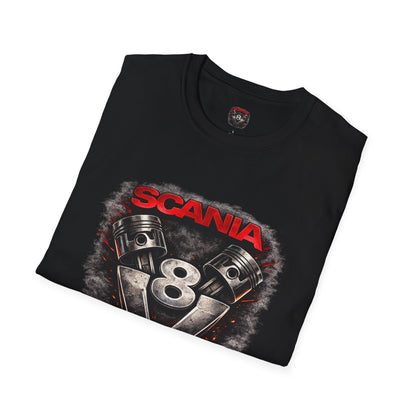 Scania V8 Truck Tee — "Built for the Road" Graphic T-Shirt
