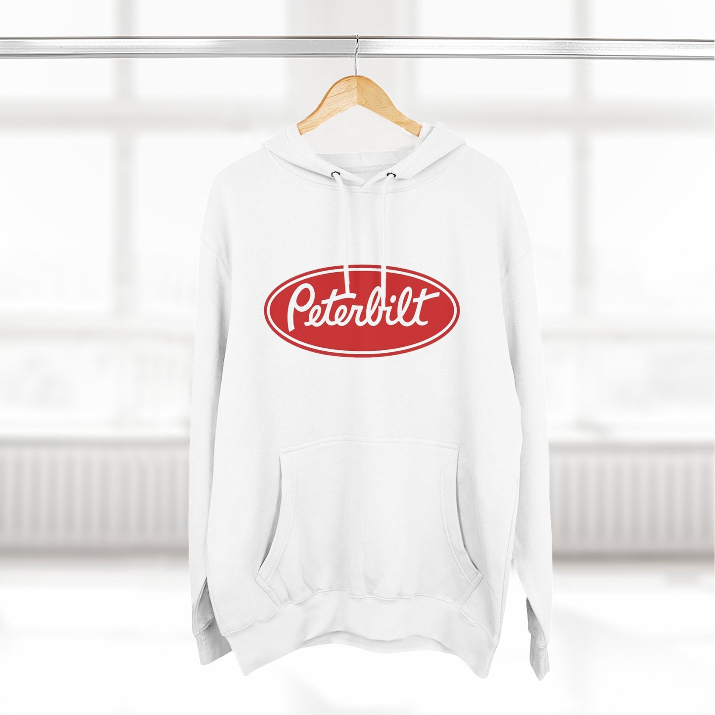 Peterbilt Red Truck Hoodie - Logo Fleece Pullover for Truckers & Fans