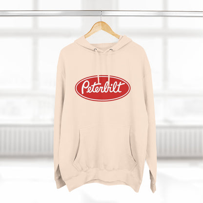 Peterbilt Red Truck Hoodie - Logo Fleece Pullover for Truckers & Fans