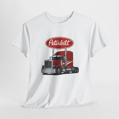 Peterbilt Red Semi Truck Graphic T-Shirt — Trucker Tee for Drivers & Fans