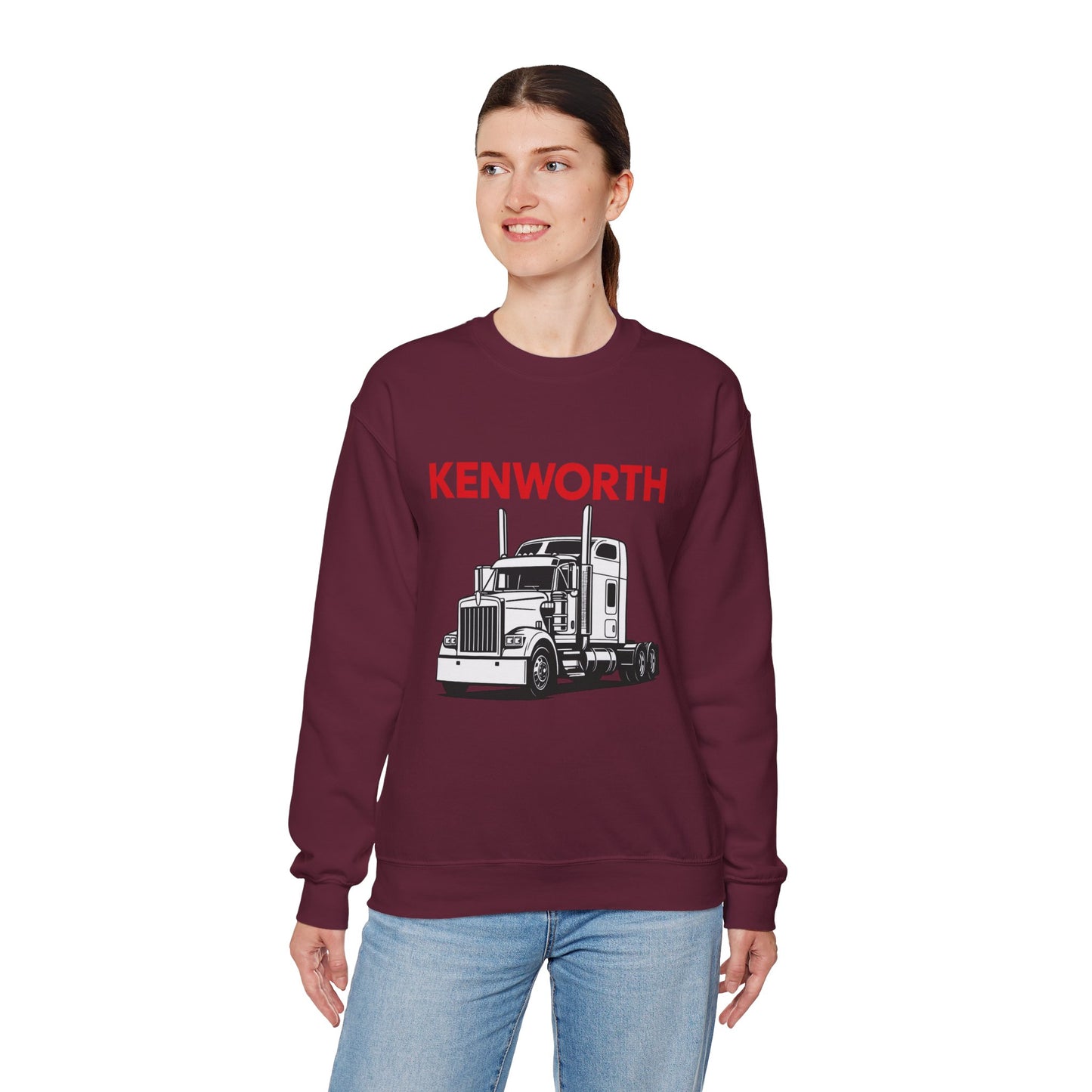 Kenworth Semi Truck Crewneck Sweatshirt — Classic Trucker Graphic
