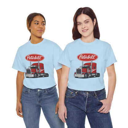 Peterbilt Red Semi Truck Graphic T-Shirt — Trucker Tee for Drivers & Fans