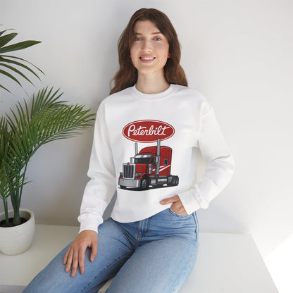 Peterbilt Red Semi Truck Crewneck Sweatshirt