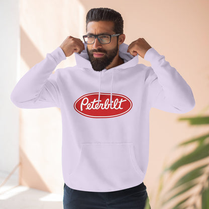 Peterbilt Red Truck Hoodie - Logo Fleece Pullover for Truckers & Fans