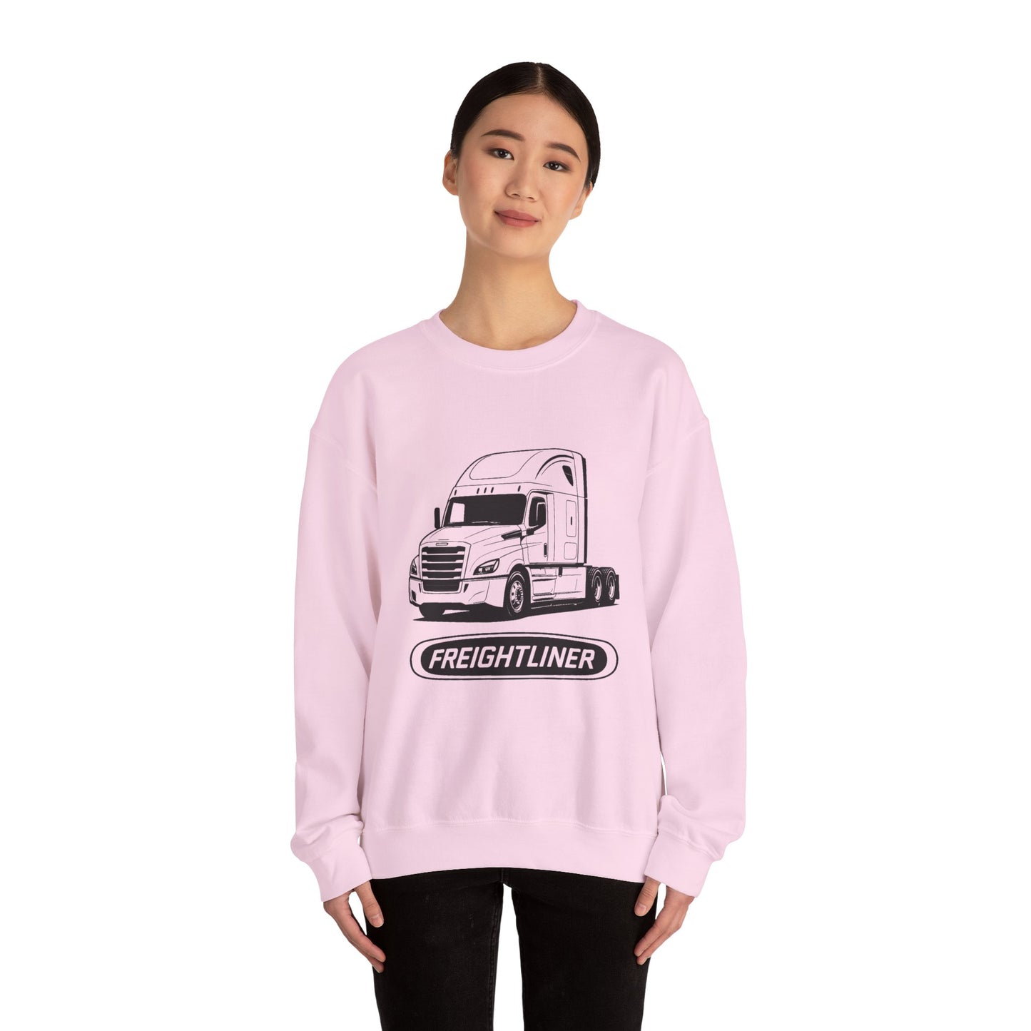 Freightliner Semi Truck Crewneck Sweatshirt — Logo Truck Driver Gift
