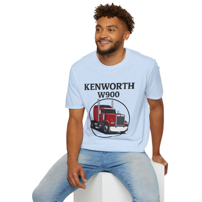 Kenworth W900 Truck T-Shirt — Red Semi Tractor Graphic Tee for Truckers & Enthusiasts