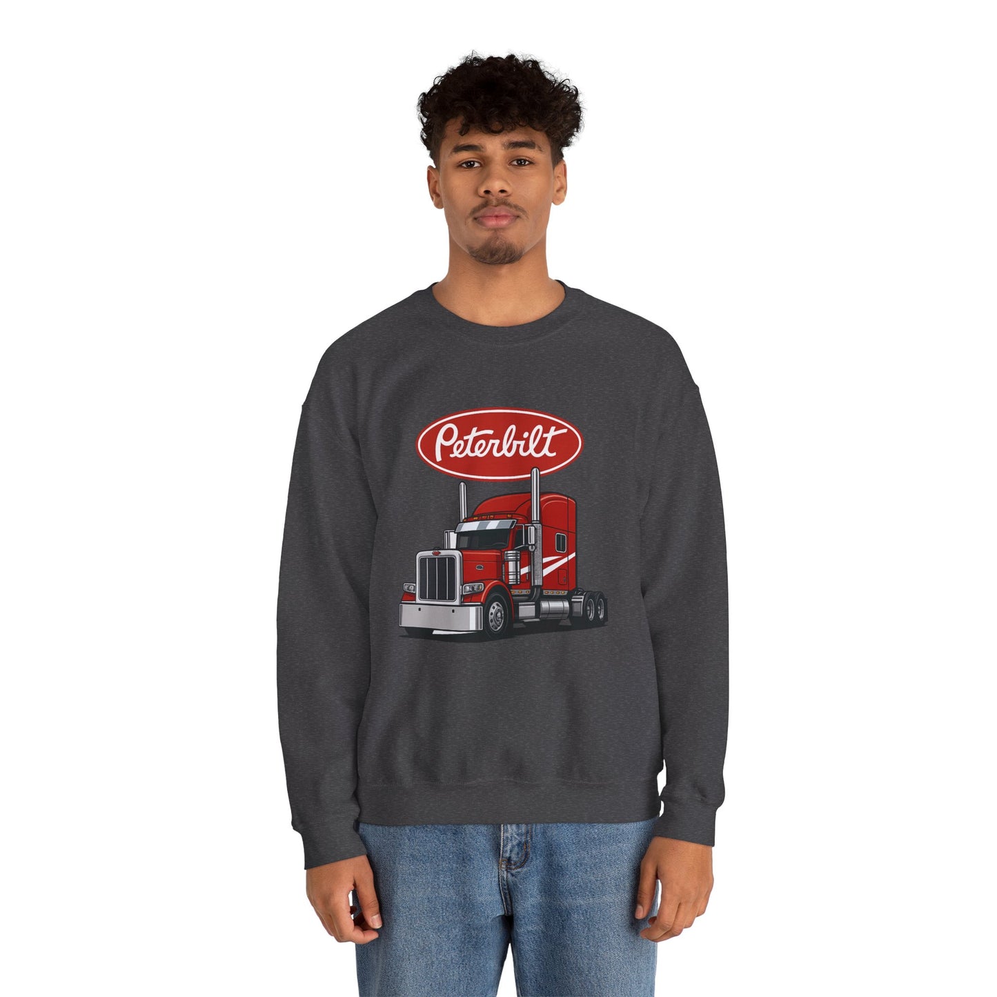 Peterbilt Red Semi Truck Crewneck Sweatshirt