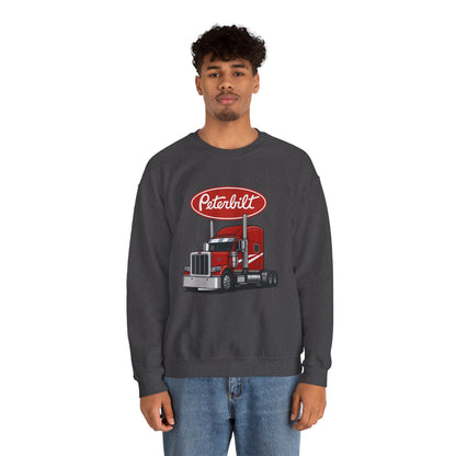 Peterbilt Red Semi Truck Crewneck Sweatshirt