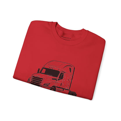 Freightliner Semi Truck Crewneck Sweatshirt — Logo Truck Driver Gift