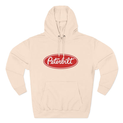 Peterbilt Red Truck Hoodie - Logo Fleece Pullover for Truckers & Fans