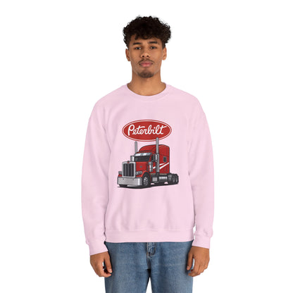 Peterbilt Red Semi Truck Crewneck Sweatshirt
