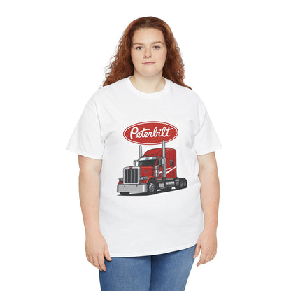 Peterbilt Red Semi Truck Graphic T-Shirt — Trucker Tee for Drivers & Fans