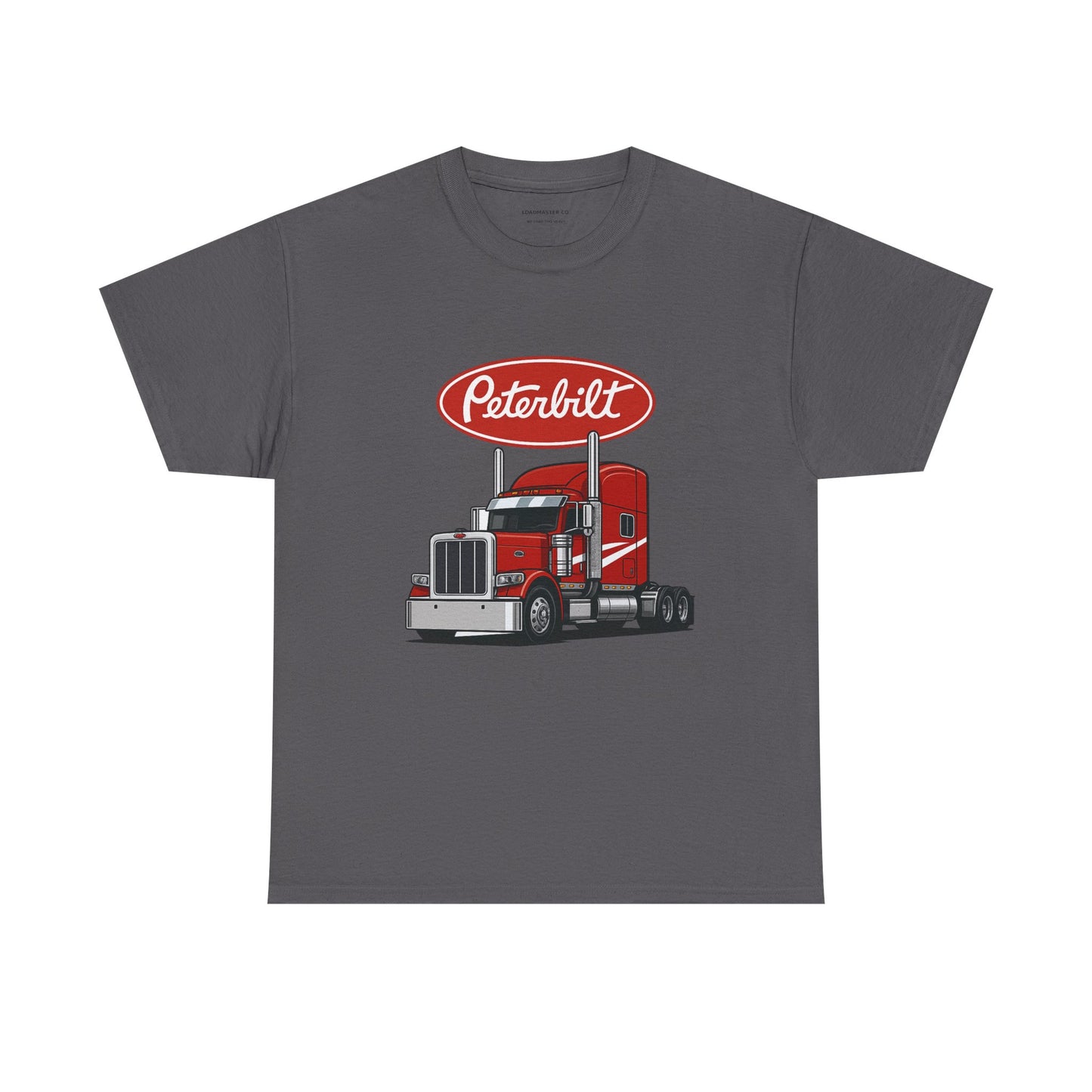 Peterbilt Red Semi Truck Graphic T-Shirt — Trucker Tee for Drivers & Fans