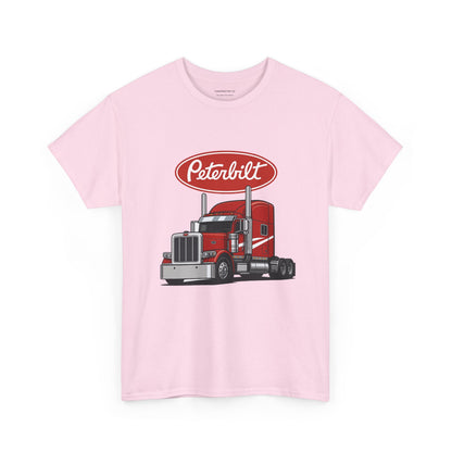 Peterbilt Red Semi Truck Graphic T-Shirt — Trucker Tee for Drivers & Fans