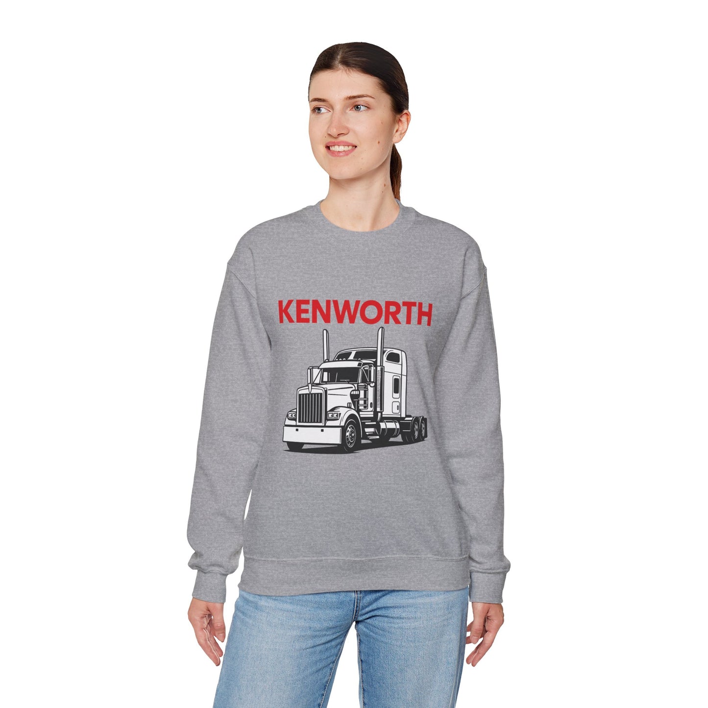 Kenworth Semi Truck Crewneck Sweatshirt — Classic Trucker Graphic