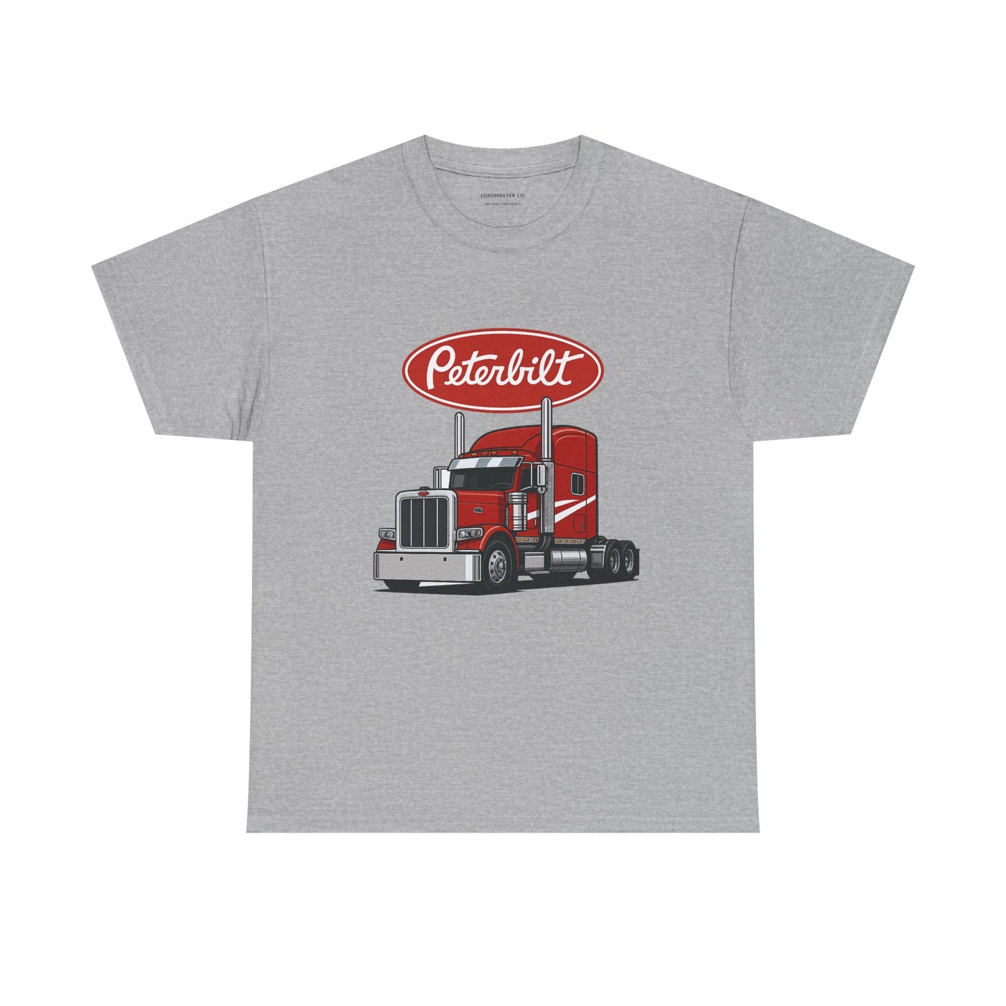 Peterbilt Red Semi Truck Graphic T-Shirt — Trucker Tee for Drivers & Fans