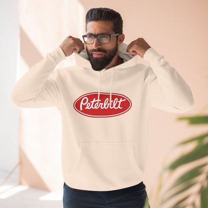 Peterbilt Red Truck Hoodie - Logo Fleece Pullover for Truckers & Fans