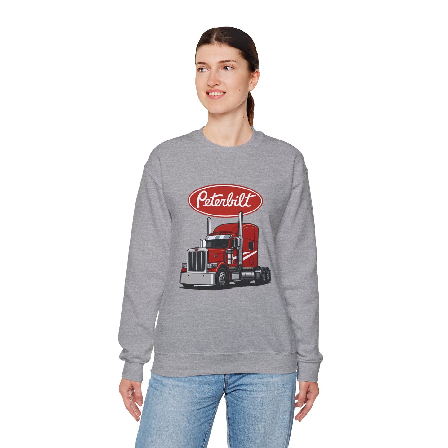 Peterbilt Red Semi Truck Crewneck Sweatshirt