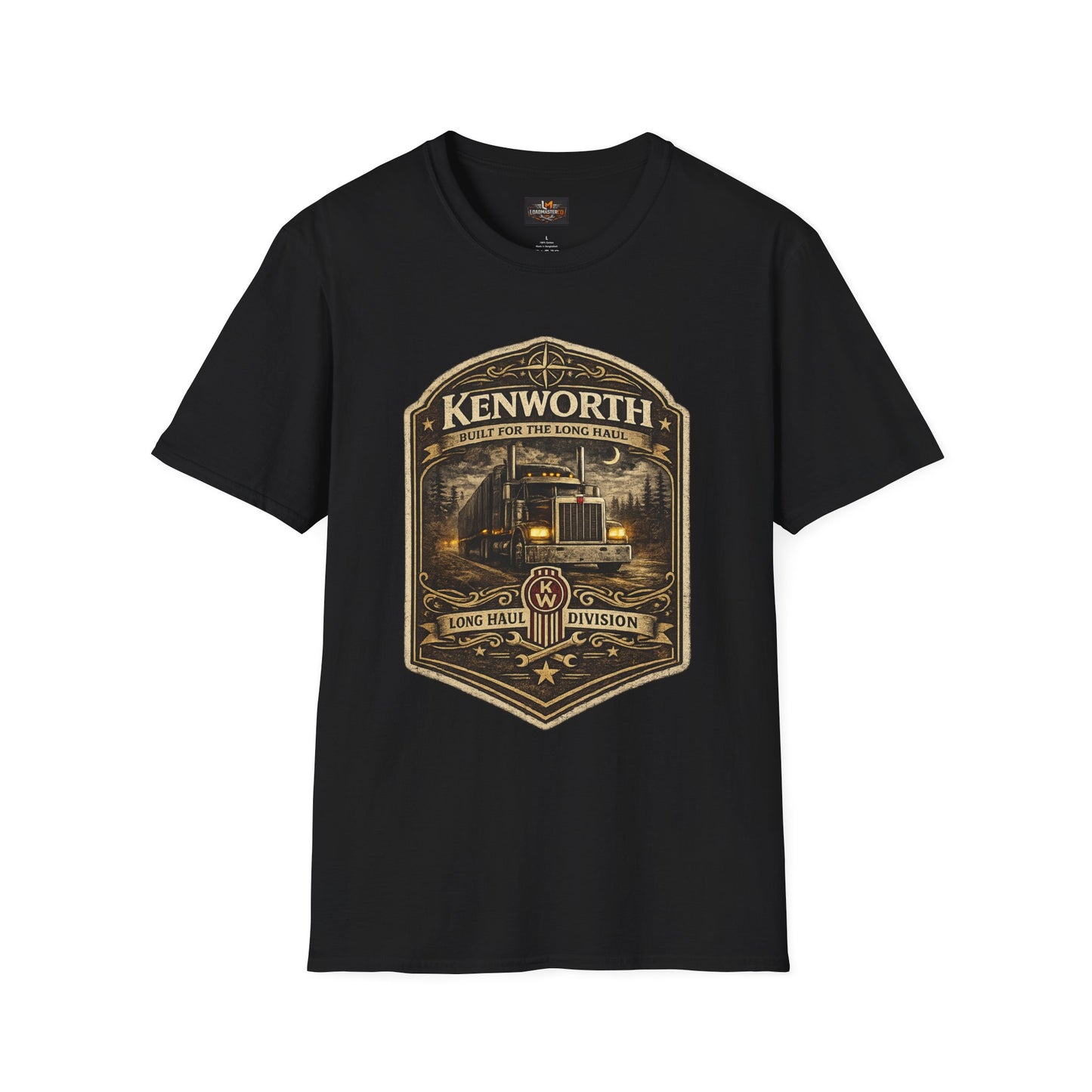 Kenworth Long Haul Trucker T-Shirt — Vintage Semi Truck Badge