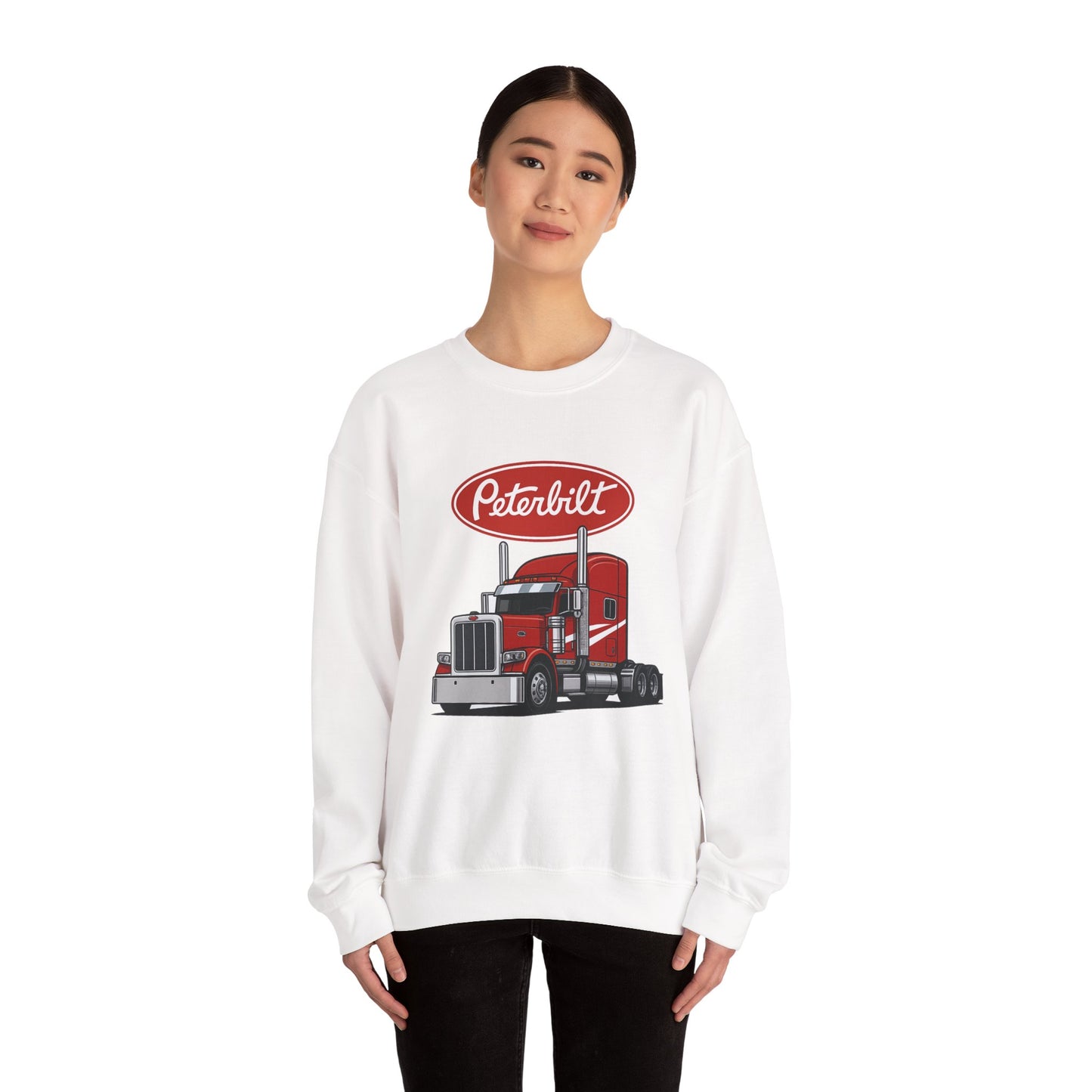 Peterbilt Red Semi Truck Crewneck Sweatshirt