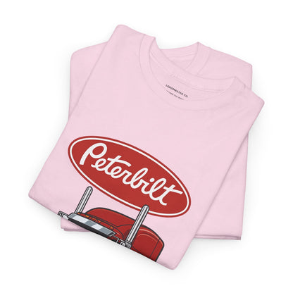Peterbilt Red Semi Truck Graphic T-Shirt — Trucker Tee for Drivers & Fans