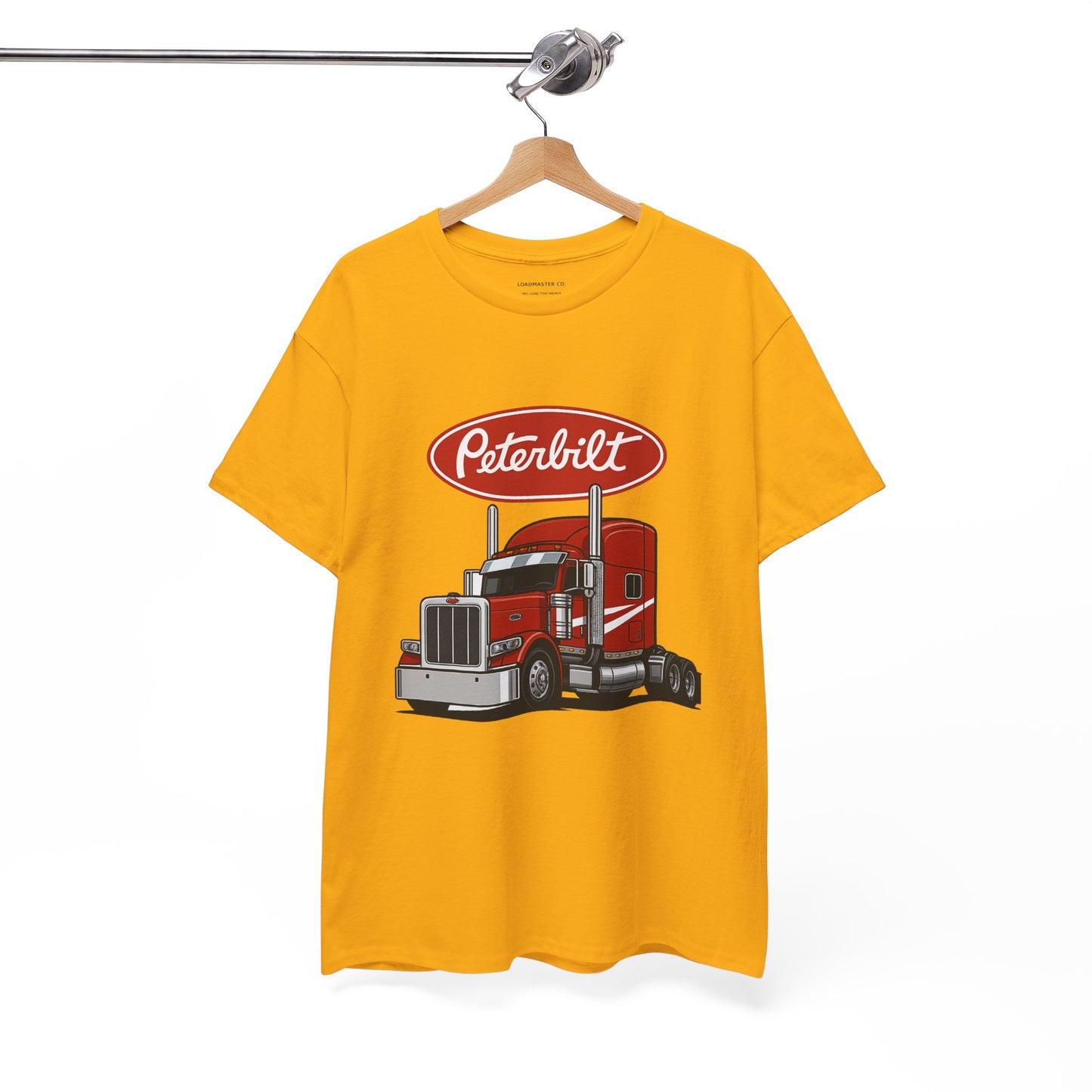Peterbilt Red Semi Truck Graphic T-Shirt — Trucker Tee for Drivers & Fans