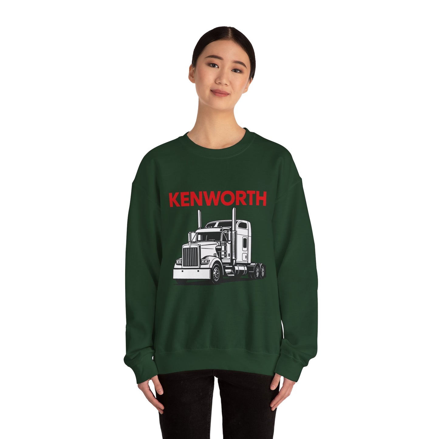 Kenworth Semi Truck Crewneck Sweatshirt — Classic Trucker Graphic