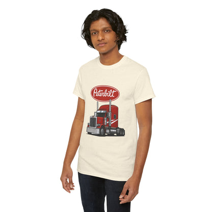Peterbilt Red Semi Truck Graphic T-Shirt — Trucker Tee for Drivers & Fans