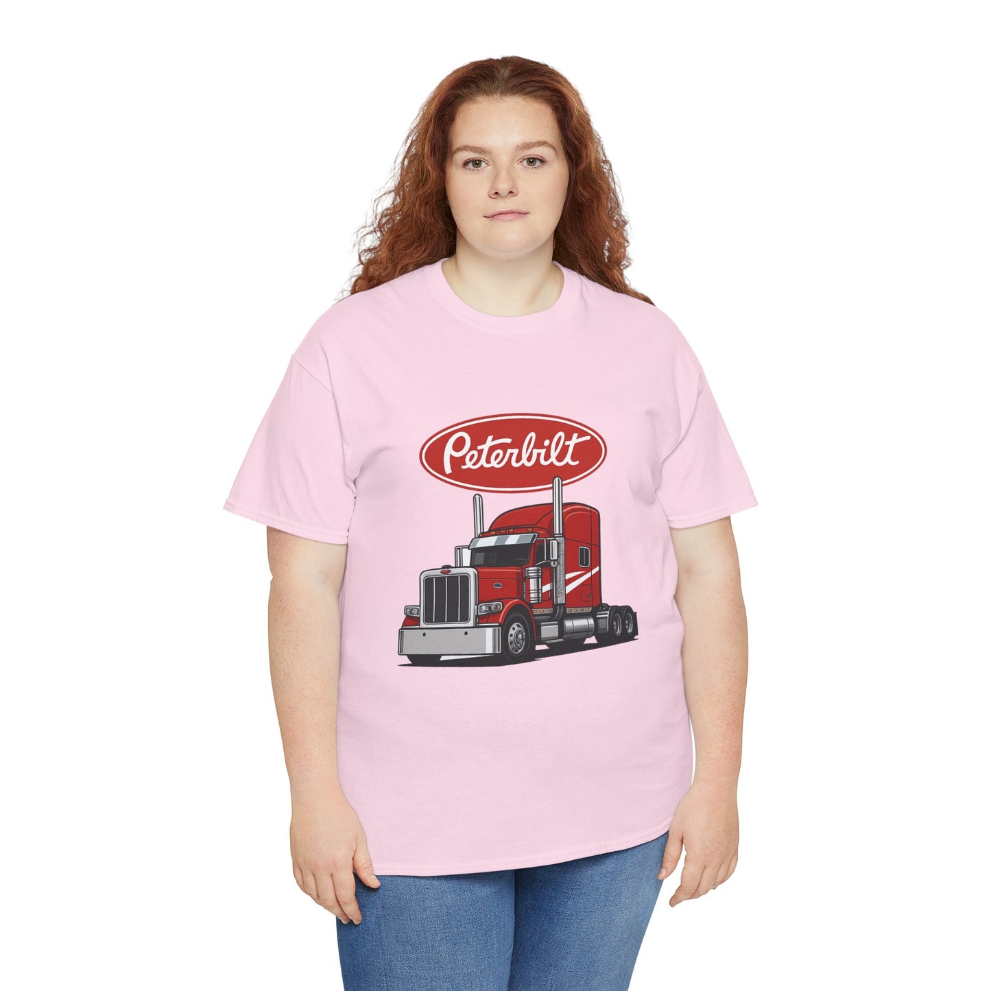 Peterbilt Red Semi Truck Graphic T-Shirt — Trucker Tee for Drivers & Fans