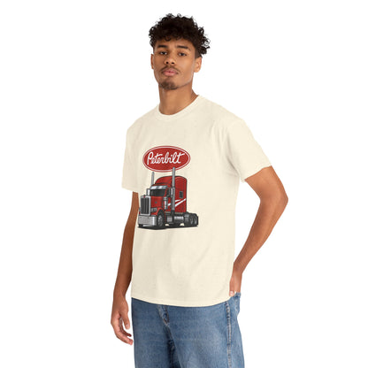 Peterbilt Red Semi Truck Graphic T-Shirt — Trucker Tee for Drivers & Fans