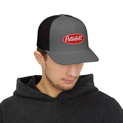 Peterbilt Trucker Cap - Embroidered Logo Snapback Hat