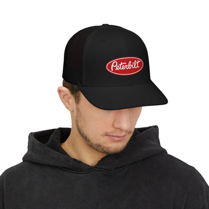 Peterbilt Trucker Cap - Embroidered Logo Snapback Hat