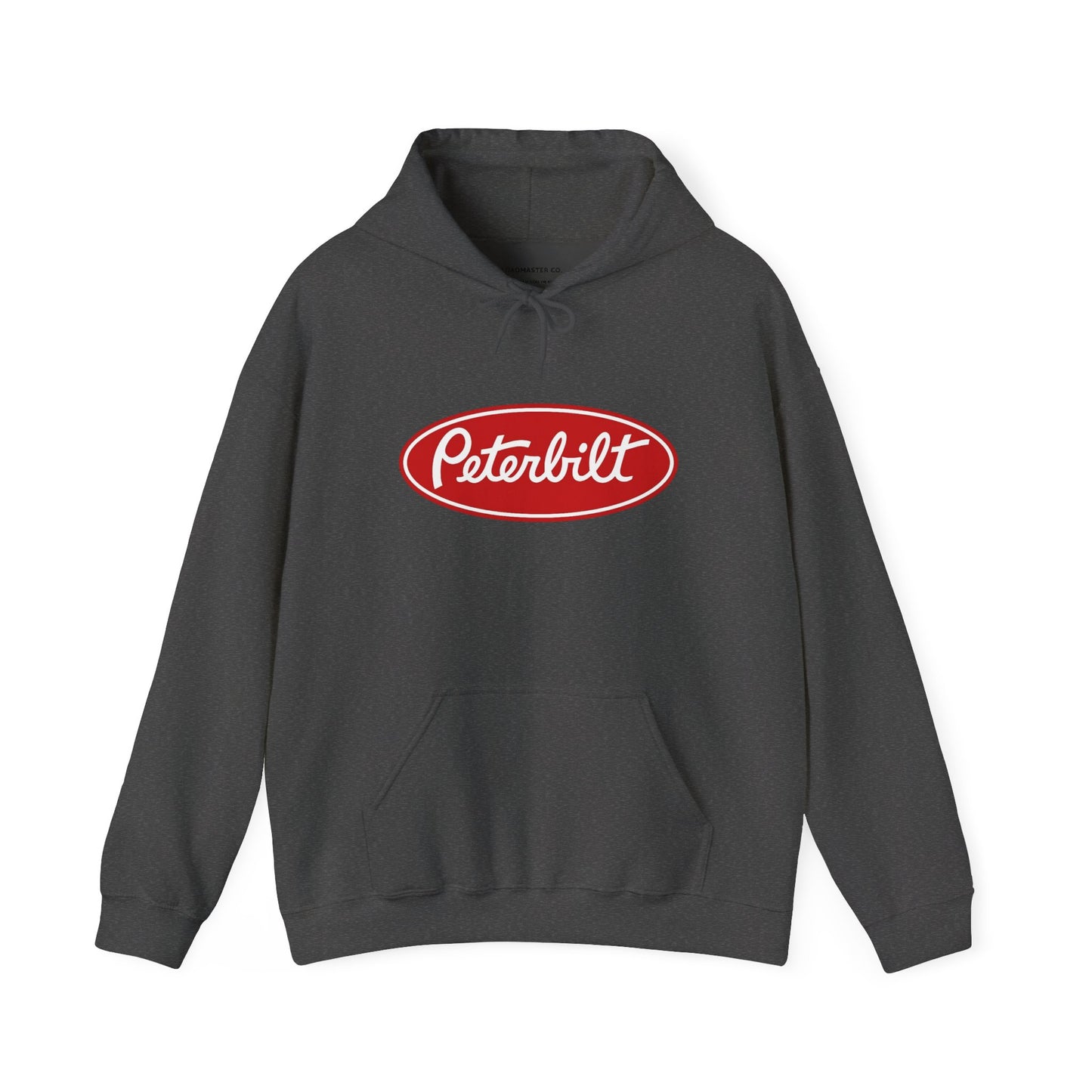 Peterbilt Logo Truck Hoodie — Red Semi-Truck Graphic Hooded Sweatshirt