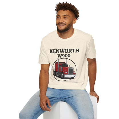 Kenworth W900 Truck T-Shirt — Red Semi Tractor Graphic Tee for Truckers & Enthusiasts