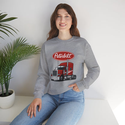 Peterbilt Red Semi Truck Crewneck Sweatshirt