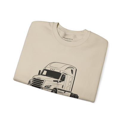 Freightliner Semi Truck Crewneck Sweatshirt — Logo Truck Driver Gift