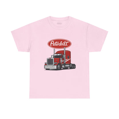 Peterbilt Red Semi Truck Graphic T-Shirt — Trucker Tee for Drivers & Fans