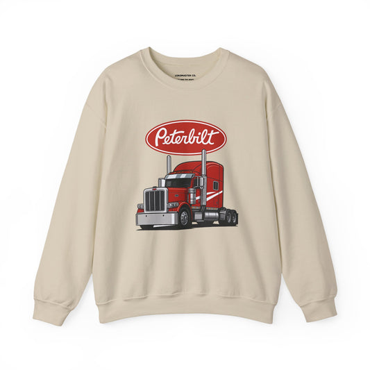 Peterbilt Red Semi Truck Crewneck Sweatshirt