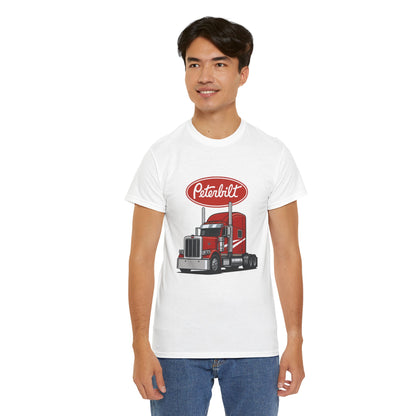 Peterbilt Red Semi Truck Graphic T-Shirt — Trucker Tee for Drivers & Fans