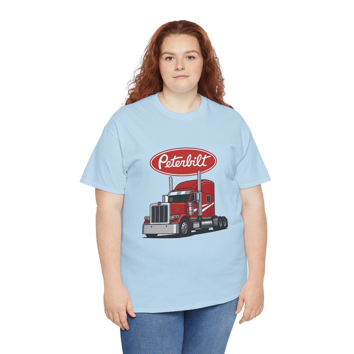Peterbilt Red Semi Truck Graphic T-Shirt — Trucker Tee for Drivers & Fans