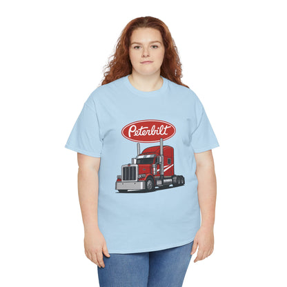 Peterbilt Red Semi Truck Graphic T-Shirt — Trucker Tee for Drivers & Fans