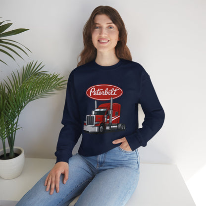 Peterbilt Red Semi Truck Crewneck Sweatshirt