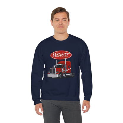 Peterbilt Red Semi Truck Crewneck Sweatshirt