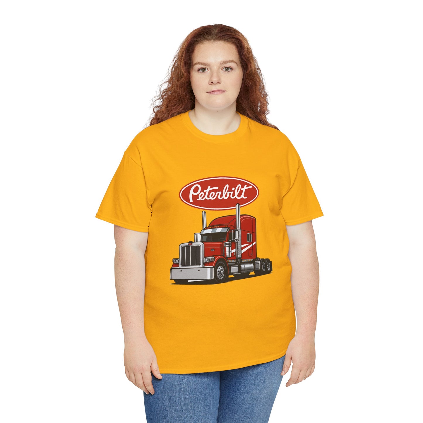 Peterbilt Red Semi Truck Graphic T-Shirt — Trucker Tee for Drivers & Fans