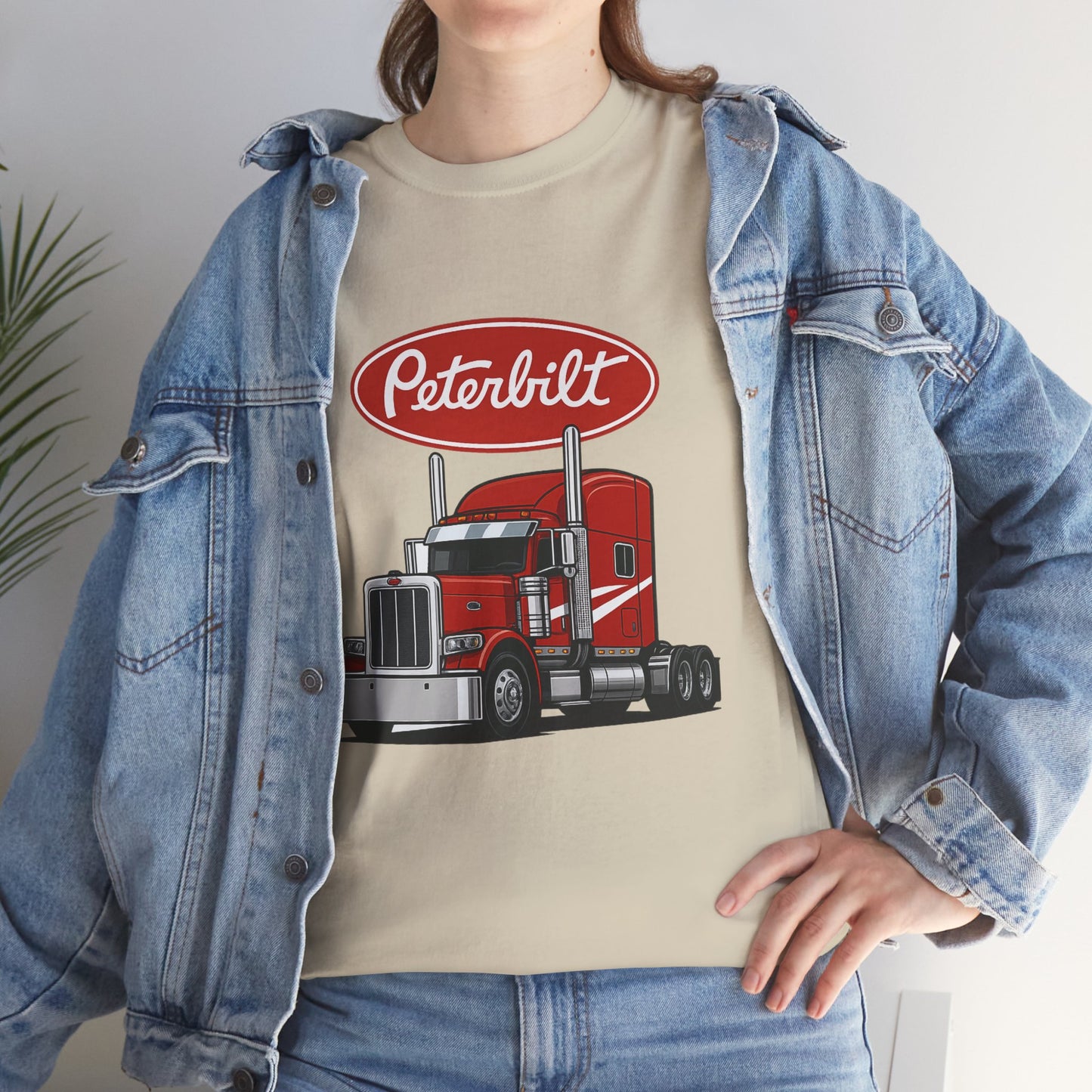 Peterbilt Red Semi Truck Graphic T-Shirt — Trucker Tee for Drivers & Fans