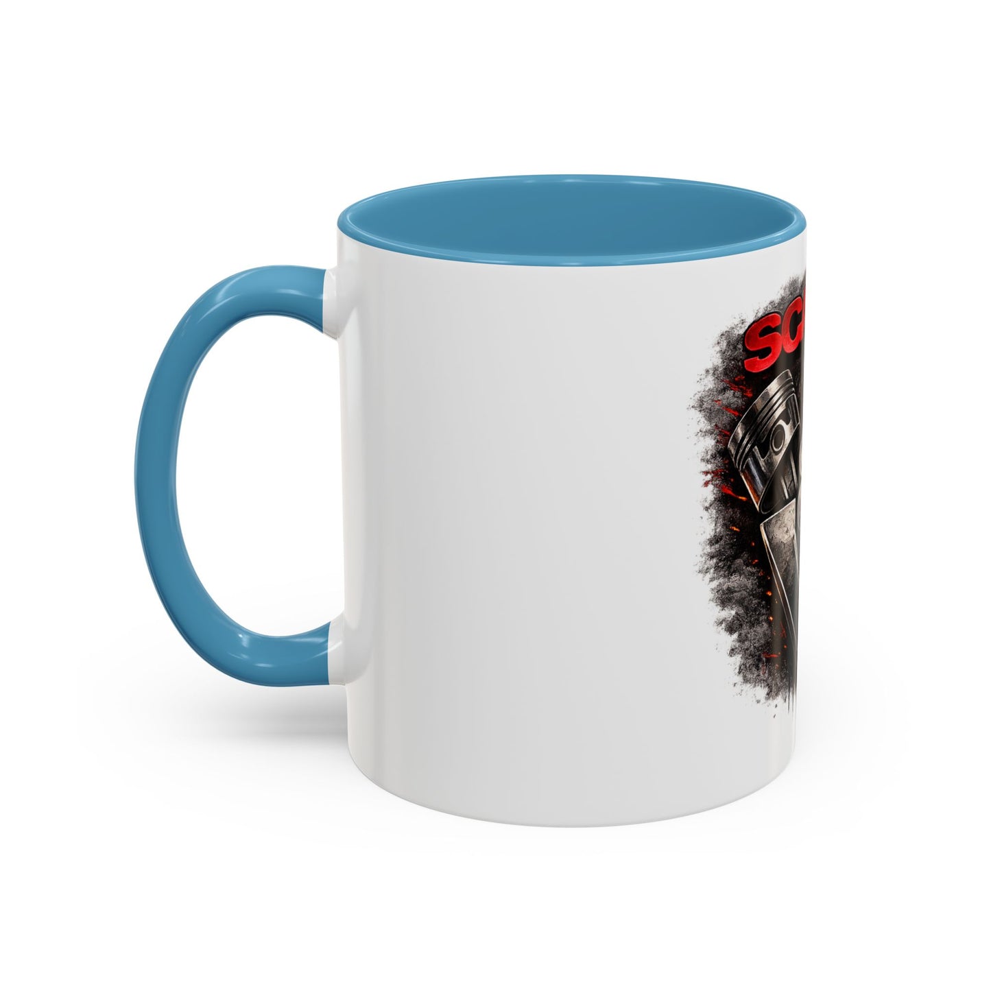 Scania V8 Engine Logo Accent Coffee Mug – Truck Driver Gift
